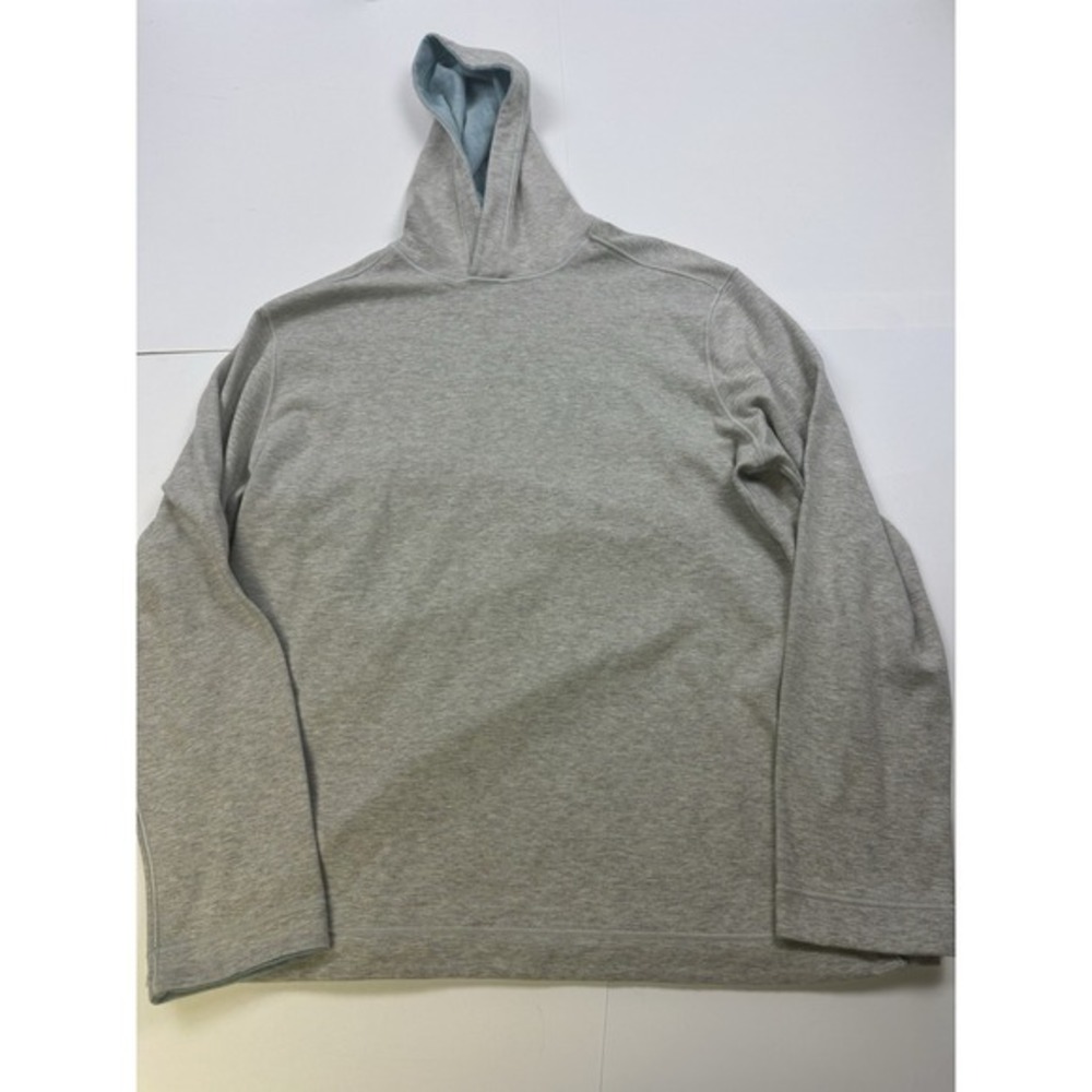 Johnston‎ & Murphy Reversible Hoodie Mens Large Gray & Blue Pullover Modal Blend